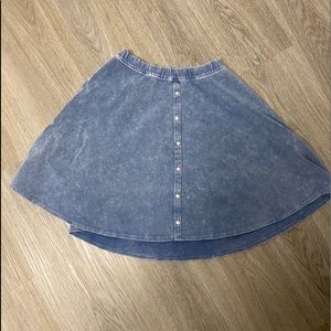 Pretty Blue Skirt With Buttons